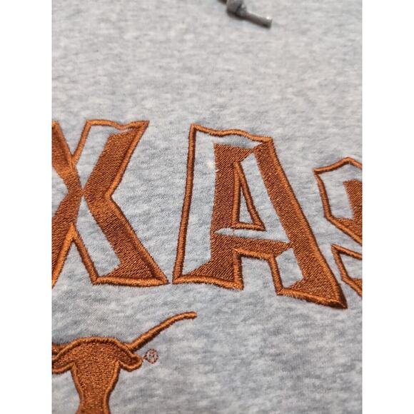 Y2K Pro Edge Texas Longhorns Hoodie Mens 2XL Gray Embroidered - Picture 4 of 6